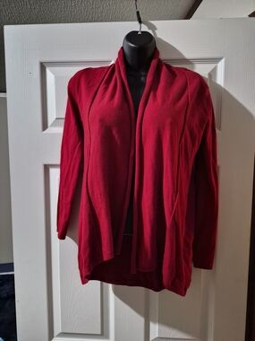 Zara Bright Red Open-Front Cardigan